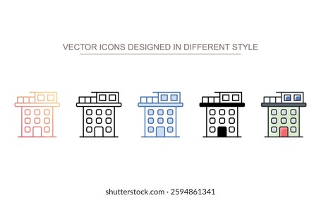 Penthouse icon design with white background stock illustration