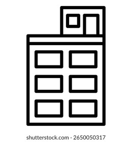 ícone da cobertura plana fino esboço arte logotipo