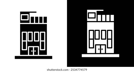 Ícone Penthouse logotipo linear isolado