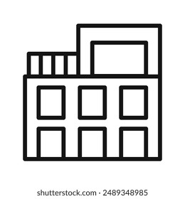 Penthouse icon Vector symbol or sign set collection in black and white outline