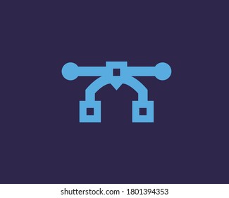 Pen-tool combined with a shirt in the negative space logo