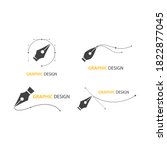 Pentool icon flat design vector
