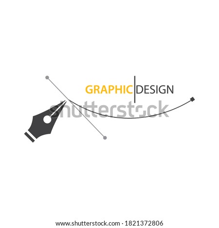 Pentool icon flat design vector