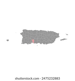 Penuelas map, administrative division of Puerto Rico. Vector illustration.