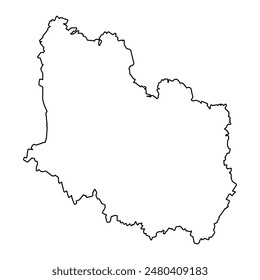 Mapa del óblast de Penza, división administrativa de Rusia. Ilustración vectorial.