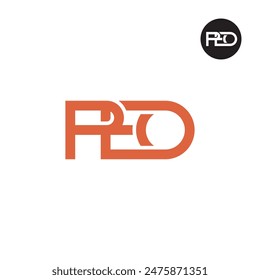 PEO Logo Buchstabe Monogram Design