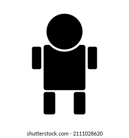 peole human vector icon of black man