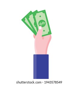 Peolple Holding Money Vector Illustration