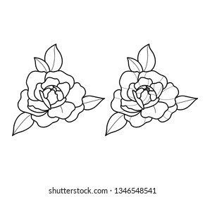 peon flower tattoo work