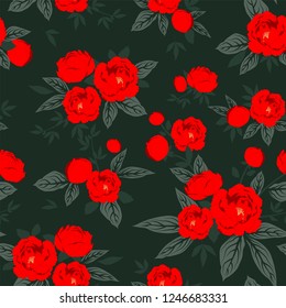 

peonies seamless ornament