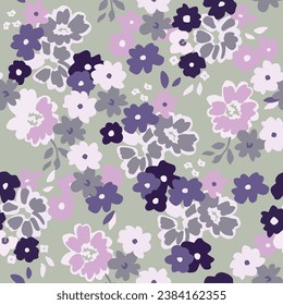 Peonies Seamless Pattern. Watercolor Background.