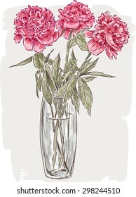 peonies in a vase