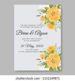 Peony anemone wedding invitation