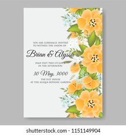 Peony anemone wedding invitation