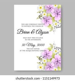 Peony anemone wedding invitation