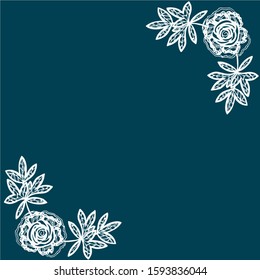 peony background frame for your text in trend colors