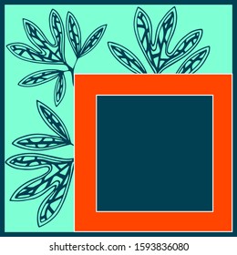 peony background frame for your text in trend colors