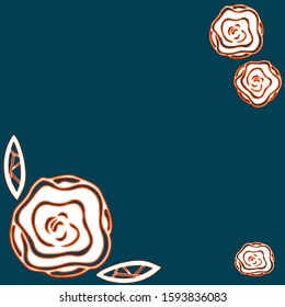 peony background frame for your text in trend colors