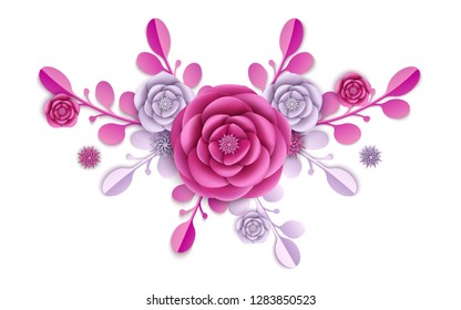 Peony blossoms and abstract florals pattern. Valentines day, international women day holiday decoration. Wedding, marriage invitation vintage vector design element. Natural bouquet for greetings.