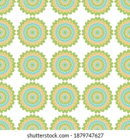 Diseño gráfico vectorial de patrones interminables de mosaico floral peony. Resumen de ilustraciones de flores de jardín. Esténcil floreciente. Impresión moderna de tela de verano. Rústico patrón sin costuras.