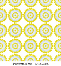 Diseño gráfico vectorial de patrones interminables de mosaico floral peony. Resumen de ilustraciones de flores de jardín. Esténcil floreciente. Viejo estampado de moda de tela de verano. Rústico patrón sin costuras.