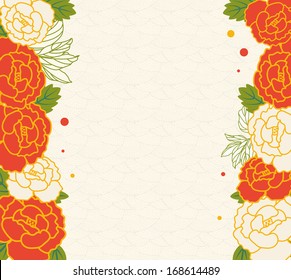 Peony flower background