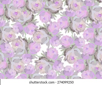 peony flower pattern vector