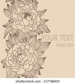 peony flower seamless pattern