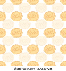 Patrones de flores de peón sin costura. Diseño de vectores de flores botánicas para papel, cubierta, papel pintado, tela, textiles y otros proyectos.