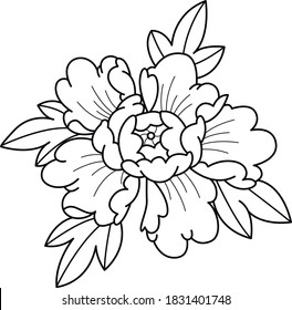 peony flower tattoo work  flash art