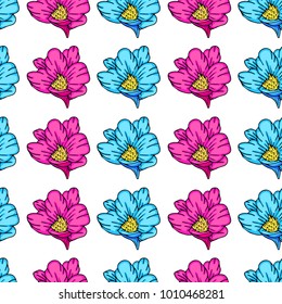 Peony flower vector illustration. Doodle style. Design, print, logo, decor, textile, paper.