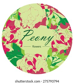 peony flowers logo