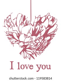 Peony heart