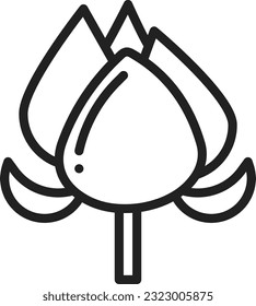 Peony Icon Bild. Geeignet für mobile Anwendungen.