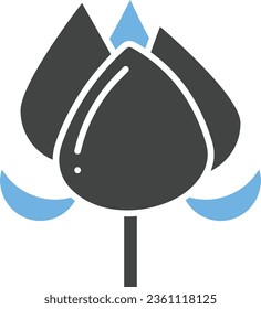 Peony Icon image. Suitable for mobile application.