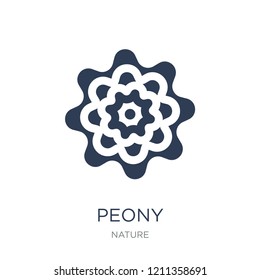 Peony icon. Trendy flat vector Peony icon on white background from nature collection, vector illustration can be use for web and mobile, eps10