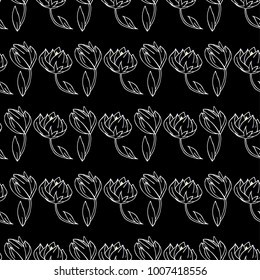 Peony vector illustration. Doodle style. Design, print, logo, decor, textile, paper.