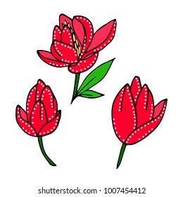 Peony vector illustration. Doodle style. Design, print, logo, decor, textile, paper.