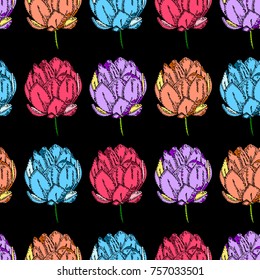 Peony vector illustration. Doodle style. Design, print, logo, decor, textile, paper