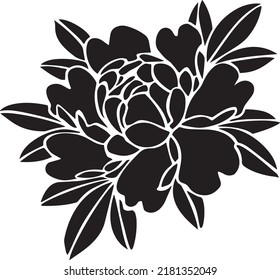 938 Peony stencil Images, Stock Photos & Vectors | Shutterstock