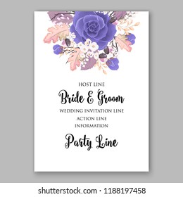 Peony Wedding invitation 