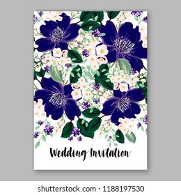 Peony Wedding invitation 