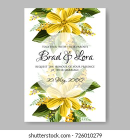 Peony wedding invitation