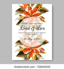 Peony wedding invitation