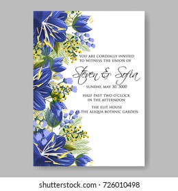 Peony wedding invitation