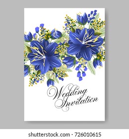 Peony wedding invitation