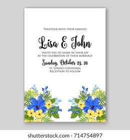 Peony wedding invitation template