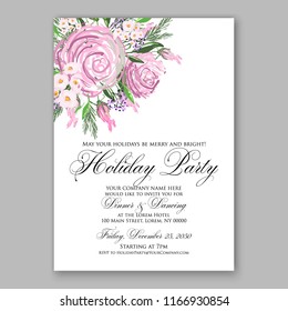 Peony wedding invitation Vector botanical banners set with pink peony flowers greeting card  bridal shower invitation