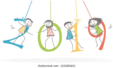 
People in the 2019 figures for the new year