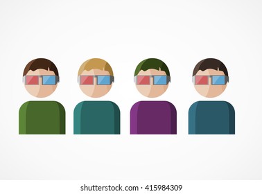 People in 3d glasses